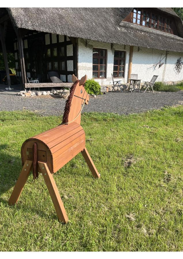 Ruhe Unter Reet-Haus Mit Sauna, Whirlpool Und Kamin Gnarrenburg 外观 照片